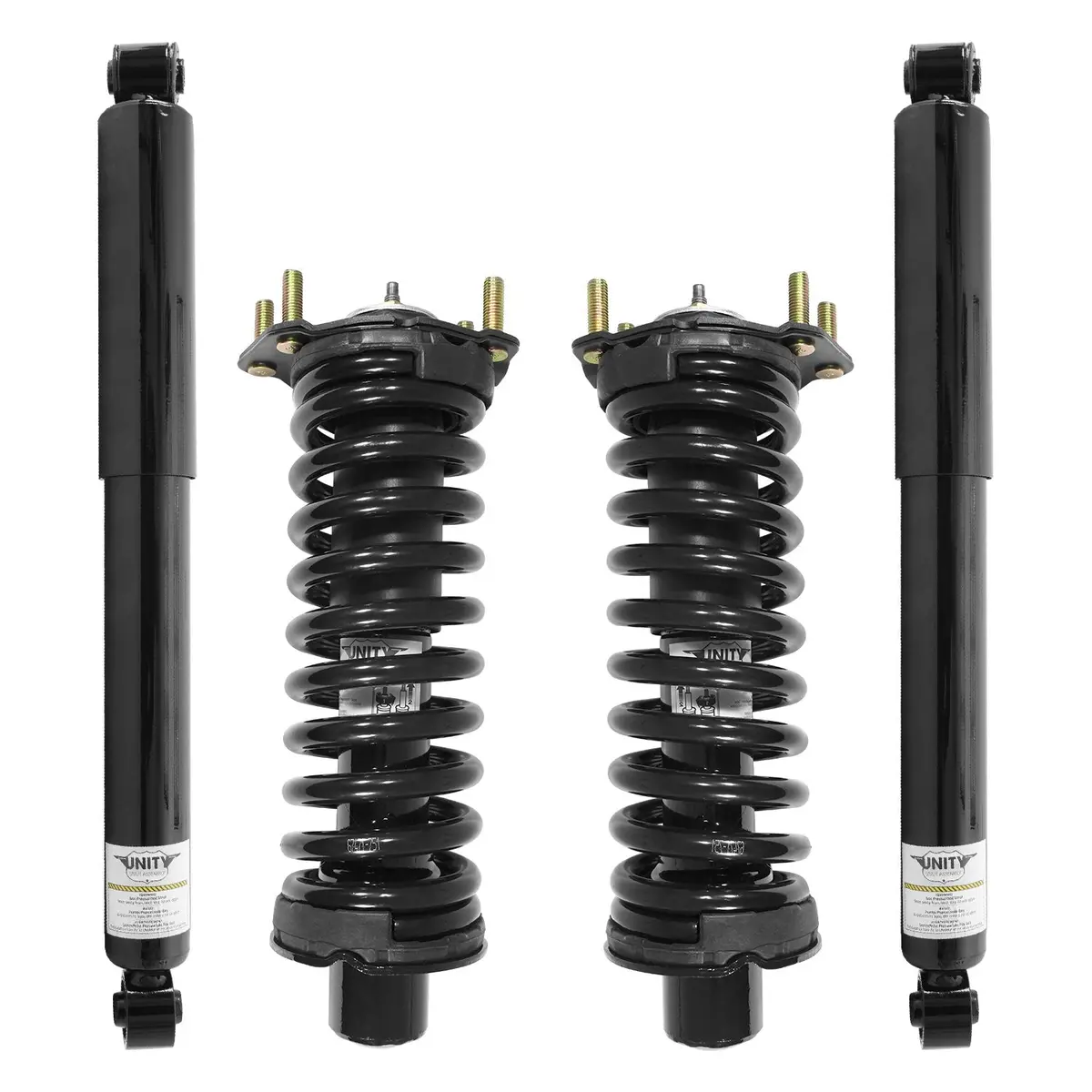 Unity 4-11201-253020-001 Front And Rear 4 Wheel Complete Strut Assembly With Gas Shock Kit 1