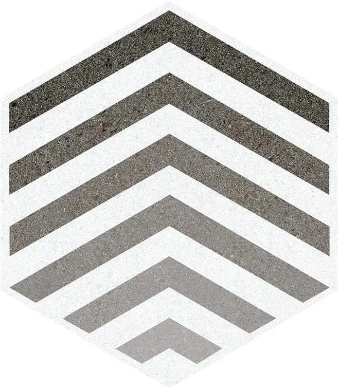 Modern 9X10 Gray White Black Arrow Porcelain Filed Tile W34bauhar0910hx 1