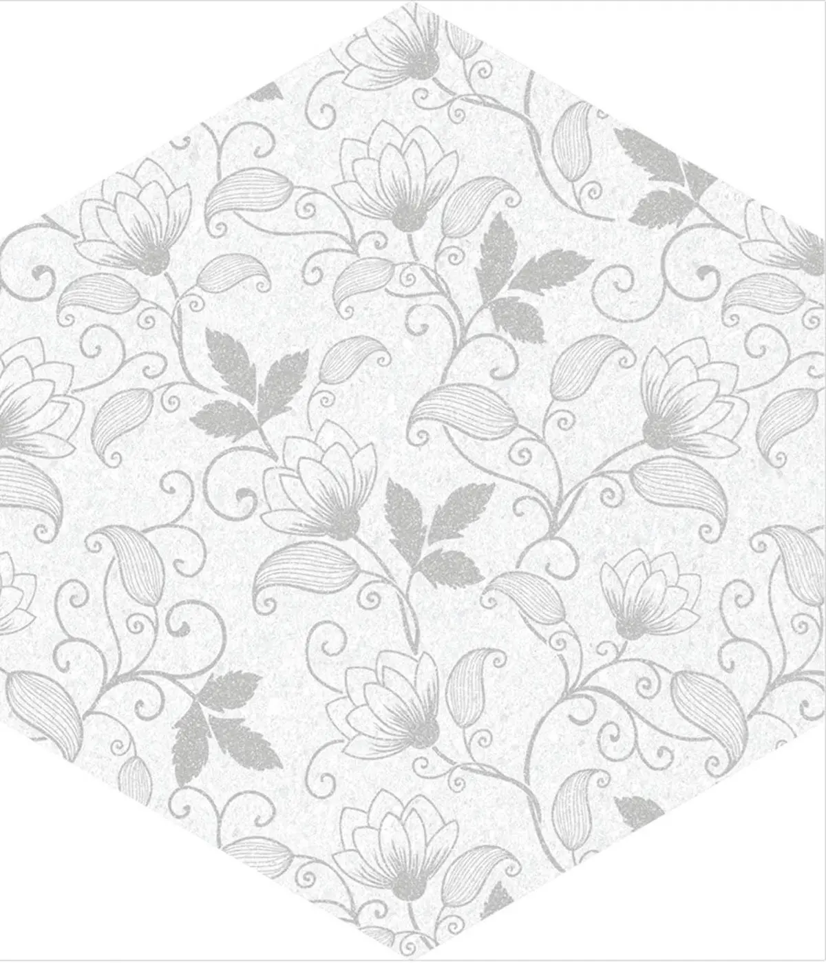 Modern 9X10 Gray White Black Floral Porcelain Field Tile W34bauhfl0910hx 1