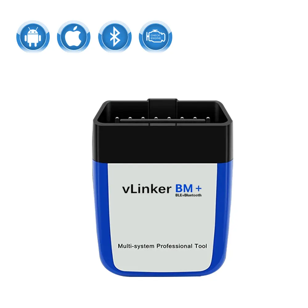 V-Gate Vlinker Bm+ (For Bmw) Bluetooth 4.0 Obd Ii / Obd2 Interface Diagnostic Scanner & Coding Tool For Bmw 1