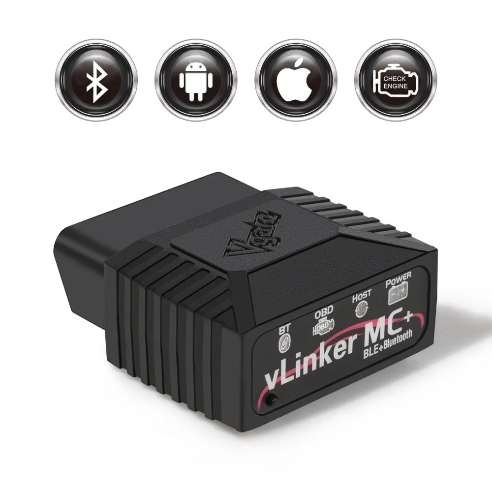 V-Gate Vlinker Mc+ Bluetooth 4.0 Obd Ii / Obd2 Interface Diagnostic Scanner & Coding Tool For All Makes Incl. Audi Mercedes Bmw Vw 1