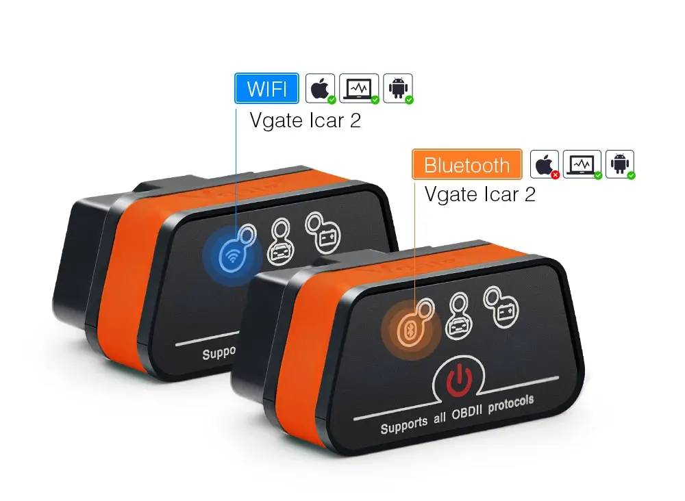 V-Gate Wifi / Bluetooth Obd Ii / Obd2 Interface Diagnostic Scanner & Coding Tool For All Makes Incl. Audi Mercedes Bmw Vw 1