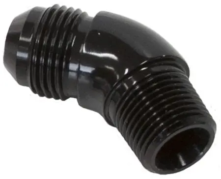 45° Npt To An Adapter: 1/2" Npt To -12An Full-Flow Fitting – Af523-12-08Blk 1