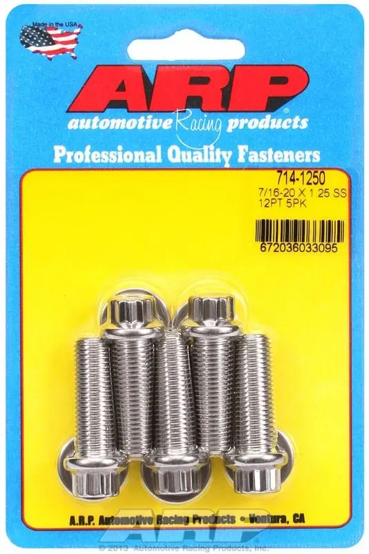 Ar714-1250 Stainless Steel 12-Point Bolt Kit – 5-Piece Precision Fastener Set 1